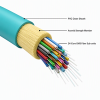 Kabel Trunk Indoor 24 Fiber OM3-300 PVC untuk Pusat Data dan Kabelan LAN Backbone