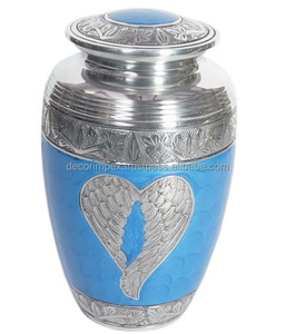 Urna Funeraria Moderna Hecha a Mano en Azul Degradado, Fabricada en Latón y Metal con Acabado Azul Degradado - Product Image 2