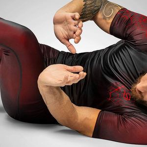 Private Label Oem Design Compression Mma Rash Guard Oem Mma Rashguard Custom Sublimated Printed Mens Rash Guard Short Sleeve - Product Image 6