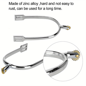 Espuelas de Caballo de Acero Inoxidable y Aluminio de Alta Calidad con Correas de Cuero, Ajuste Cómodo para Montar a Caballo, Entrenamiento Ecuestre - Product Image 4