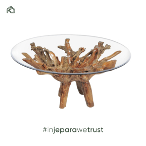 โต๊ะรับประทานอาหารไม้รากสักแบบยั่งยืน แผ่นไม้โต๊ะแบบเป็นมิตรกับสิ่งแวดล้อม ทนทาน ดีไซน์ร่วมสมัย สำหรับใช้ในบ้าน ร้านอาหาร และกลางแจ้ง - Product Image 3