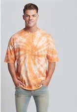 Camiseta de hombre con lavado ácido, manga corta, cuello redondo, estilo vintage, efecto desgastado por el sol, oversize, 245 g/m², 100% algodón - Product Image 6