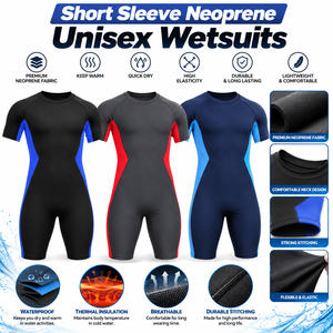 Combinaison de plongée unisexe personnalisée à manches longues en néoprène, bleu/noir, col rond, imperméable, pour adultes, surf, plongée, 3,0 mm, nylon - Product Image 4