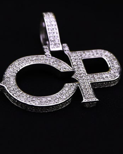 Colgante de Lujo con Diamante Moissanita VVS de Corte Brillante, Joyería Hip Hop con Letra Inicial, Plata de Ley 925 con Baño de Rodio - Product Image 1