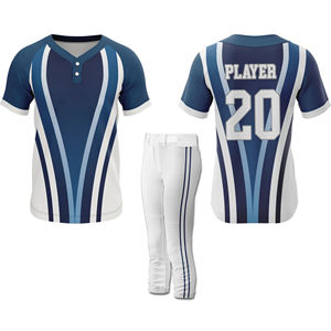 Ensembles d'uniformes de baseball et de softball unisexes respirants, à séchage rapide, antibactériens, à manches courtes, conception OEM/ODM acceptée au Pakistan - Product Image 3