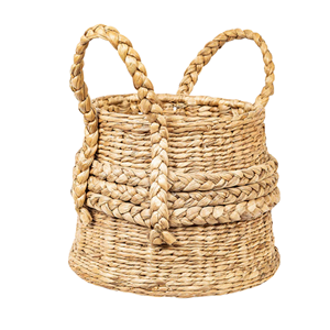 Vietnam Wicker Planter Pot, Handcrafted Water Hyacinth <b>Basket</b> <b>For</b> Indoor Plants & Garden <b>Flower</b> Display, Boho Home Decor - Product Image 5