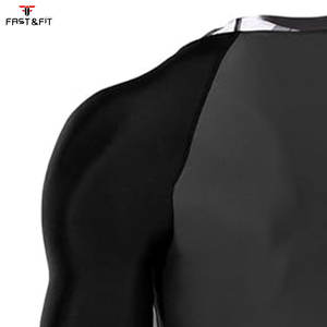 Camiseta Deportiva de Manga Larga para Hombre, Protección UV, Transpirable, de Secado Rápido, Alta Elasticidad, Poliéster/Nailon - Product Image 5