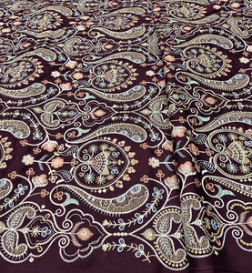 SQ embroidery fabric embroidered silk fabric abaya fabric <b>kaftan</b> material apparel sourcing wholesale garment manufacturing trade - Product Image 6