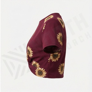 เสื้อครอปแขนสั้นผู้หญิงสีตามสั่ง ทรงเข้ารูป สไตล์ลำลอง แฟชั่น เสื้อผ้าพื้นฐาน สตรีทแวร์ - Product Image 3