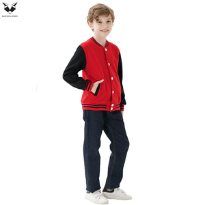 Veste de baseball esthétique pour enfants, avec manches en laine, blouson bomber haut de gamme, uniforme scolaire, vêtement d'extérieur - Product Image 2