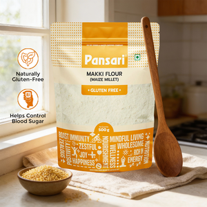 Farine de maïs sans gluten de haute qualité Pansari (Makki Atta) naturelle séchée 500g Fabriquée en Inde - Product Image 3