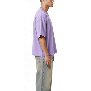 Camiseta de Hombre Estilo Fresco, Corte Cuadrado, Algodón Grueso y Suave, Ajuste Holgado y Relajado, Ropa Casual Urbana para la Moda Diaria Moderna - Product Image 3
