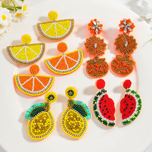 Joyería Artesanal Personalizada con Cuentas de Frutas (Limón/Naranja/Sandía/Fresa) para Uso Casual de Verano - Product Image 4