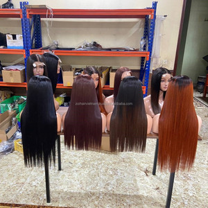 Premium Human Hair <b>Wigs</b> Vietnamese Raw Hair Bone Straight Glueless <b>Wig</b> Smooth Lace Front <b>Wigs</b> Type Never Tangled - Product Image 3