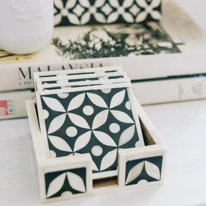 Sous-verre de luxe en os incrusté, haute qualité, style bohème classique, fait main, écologique, motif complexe, design personnalisé, premium - Product Image 1