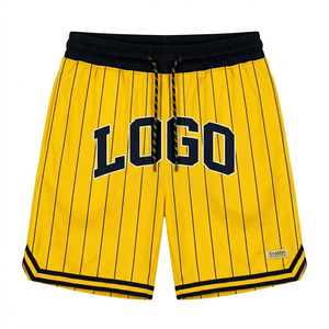 Shorts de basket-ball pour hommes grande taille à séchage rapide |   Pochette imprimée en maille, style streetwear hip-hop, respirante, coupe décontractée, toutes saisons - Product Image 1