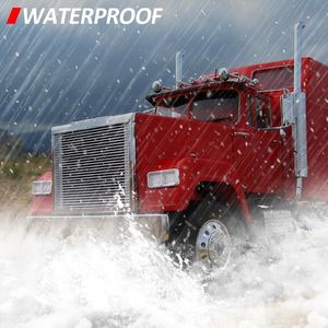 Cornice per Faro Doppio Rettangolare 2X 4x6 con Striscia LED Ambra da 12 Pollici per Sistemi di Illuminazione Camion Kenworth T400 T600 T800 W900B - Product Image 4