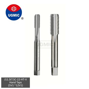 11.StT.SC-22-Hand <b>Taps</b>-(5V1 5V2 6V1 8V1 8V2 10V1 10V2 12V1)-V (Vg) Cycle Tire Valve <b>Thread</b> Straight Solid Carbide <b>Taps</b>-JIS Shank - Product Image 1
