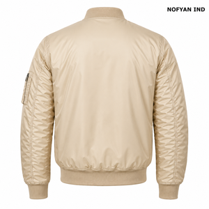 ผู้ผลิตเสื้อแจ็คเก็ตบอมเบอร์ไนลอนสำหรับฤดูหนาว NOFYAN IND แบบกำหนดเอง เป็นมิตรกับสิ่งแวดล้อม ระบายอากาศได้ดี ขายส่งโดยตรงจากโรงงาน รับผลิตแบบ OEM ODM สำหรับผู้ชาย - Product Image 2
