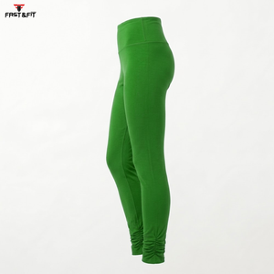New Design Women's High Waist Fitness Sport Leggings 100% Cotton Breathable Yoga Gym Wear Custom Logo Seamless Made Pakistan - Product Image 6