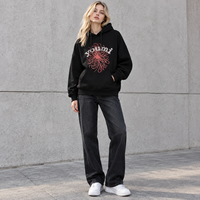 Sweat-shirt à capuche unisexe personnalisé avec logo, imprimé 3D en mousse perlée, coupe oversize, style streetwear printemps, vente en gros