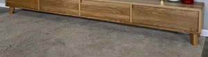 Mesa de TV Nórdica de Roble Natural, Extra Larga, con 4 Cajones, Mueble de Almacenamiento para TV, Moderno y Minimalista, Precio de Fábrica - Product Image 4