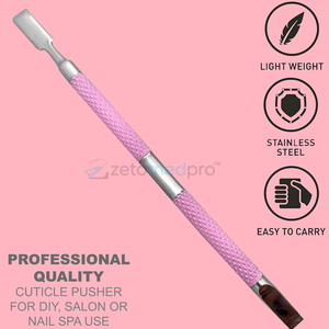 อุปกรณ์ดันหนังกำพร้าเล็บ สแตนเลสสตีล สำหรับทำเล็บมืออาชีพ ทำความสะอาดหนังกำพร้าอย่างมืออาชีพ - Product Image 3