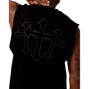 T-shirt sans manches tendance en Spandex/Polyester léger, respirant et antibactérien – Style urbain et streetwear - Product Image 6