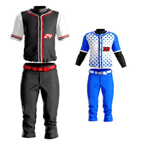 Ensemble uniforme de baseball personnalisé hautement recommandé avec logo de marque, 100 % polyester respirant, anti-UV, manches courtes, col en V, broderie 3D - Product Image 5