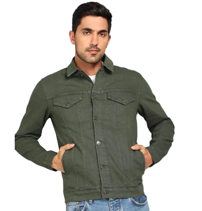 Veste en jean élégante pour homme à double boutonnage, décontractée, de haute qualité, personnalisable, vente en gros, veste de moto, hiver - Product Image 1