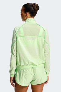Ensemble veste coupe-vent légère verte zippée et short pour femme, vêtements de sport décontractés, ensemble de survêtement deux pièces de qualité supérieure - Product Image 2