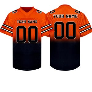 เสื้อเจอร์ซีย์อเมริกันฟุตบอลสไตล์สตรีทแวร์แบบสั่งทำพิเศษ ทรงโอเวอร์ไซส์ ผ้าตาข่าย ทรงบ็อกซี่ พิมพ์ลายแบบซับลิเมชั่น เสื้อทีมย้อนยุค - Product Image 1