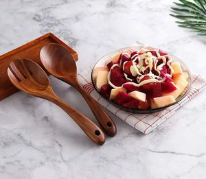 FAIZA CRAFT Juego de 2 Cucharas de Cocina Ecológicas de Madera de Acacia, Utensilios de Cocina con Espátulas de Madera, Solo Lavar a Mano - Product Image 3