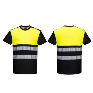เสื้อทำงานผู้ชายผ้าโพลีเอสเตอร์ระบายอากาศได้ดี มองเห็นได้ชัดเจน พร้อมสกรีนโลโก้ตามสั่ง สำหรับงานก่อสร้าง - Product Image 6