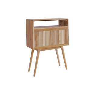 ตู้บาร์ไม้สักแท้แบบขายส่ง พร้อมบานประตูสองบาน ดีไซน์เรียบหรูสำหรับเก็บของและตกแต่งอย่างมีสไตล์ - Product Image 4