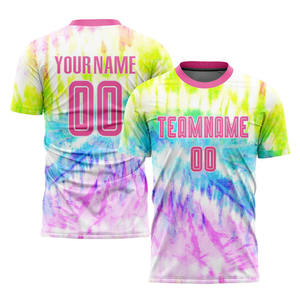 Uniforme de Fútbol Colorido con Estampado Tie-Dye, Secado Rápido, Transpirable, Personalizado por Sublimación, Manga Corta, para Adultos 7V7 - Product Image 1