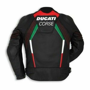 Ducati Motorcycle Leather <b>Racing</b> <b>Jacket</b> Windproof Printed Unisex Adults - Product Image 2