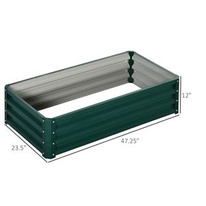 Fioriera Rialzata in Metallo Zincato 4FT X 2FT X 1FT per Coltivazione di Verdure, Fiori ed Erbe - Migliora lo Spazio Verde - Product Image 3