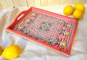 Nuevas Bandejas de Madera para Servir con Diseño de Mandala, Kit de Pintura de Diamantes DIY con Asa, Aptas para Lavavajillas, Reutilizables para Decoración de Cocina - Product Image 5