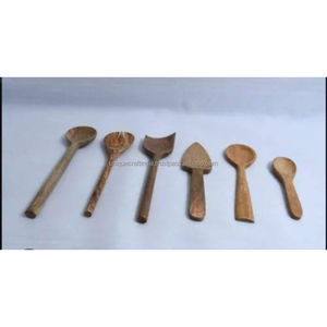 RoyalRoot 5-Piece Sustainable <b>Wooden</b> <b>Cooking</b> <b>Spoon</b> Set | Classic Mango Acacia Wood Utensils Hand-Carved Details for Heritage - Product Image 3