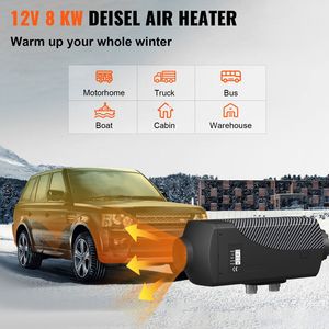 Riscaldatore Diesel da Parcheggio 8KW con Telecomando, Silenziatore 12V e Interruttore LCD per Auto, Camion e Camper - Product Image 2