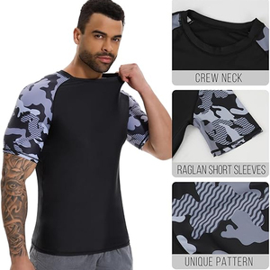 Custom Short Sleeve <b>Surf</b> Logo MMA BJJ Compression Shirt Sublimated Jiu Jitsu Rash Guard UPF50 Breathable Wholesale - Product Image 3