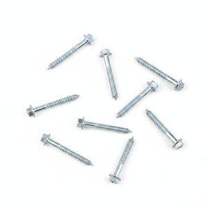 High Strength Class 4 Carbon Steel Sharp Point External Hex Head Coarse Wood Thread HRC22-32 Zinc Plated PDC Screw - Product Image 1