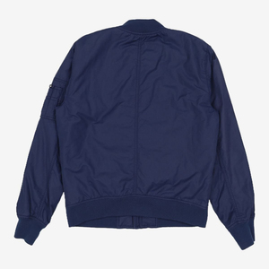 Chaqueta bomber para hombre, exterior de poliéster, forro acolchado cálido, cierre de cremallera, estilo casual universitario, con mangas largas. - Product Image 2