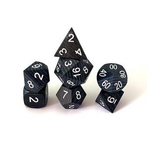 ชุดลูกเต๋าไม้ธรรมชาติทำมือ 7 ชิ้น ขอบคม สำหรับเกม Dungeons & Dragons เกมกระดาน RPG ของขวัญสำหรับงานปาร์ตี้ - Product Image 1