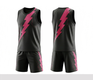 Full Sublimation Basketball Uniform Set Quick Dry Breathable <b>Polyester</b> Jersey And <b>Shorts</b> Team Sportswear For Men Women Youth - Product Image 2