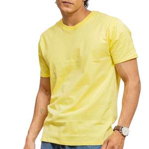 T-shirt décontracté en coton pour homme, couleur unie, col rond, pour l'été, vente en gros personnalisée, fournisseur d'usine en gros, fabricant OEM - Product Image 1