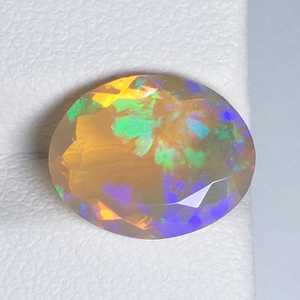 Ópalo natural brillante de forma ovalada 3D multicolor, piedra preciosa suelta, ópalo de fuego para la fabricación de joyas, proveedor mayorista - Product Image 4