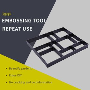 Molde de piedra reutilizable DIY para suministros de jardín, pavimentación de pavimento, pavimentadora de piedra escalonada, Patio, césped, camino de hormigón, molde cuadrado XH - Product Image 1