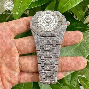 Montre de luxe en acier inoxydable Charm Jewells, boîtier polygonal de 42 mm, quartz analogique, lumineuse, montre de mode pour homme - Product Image 5